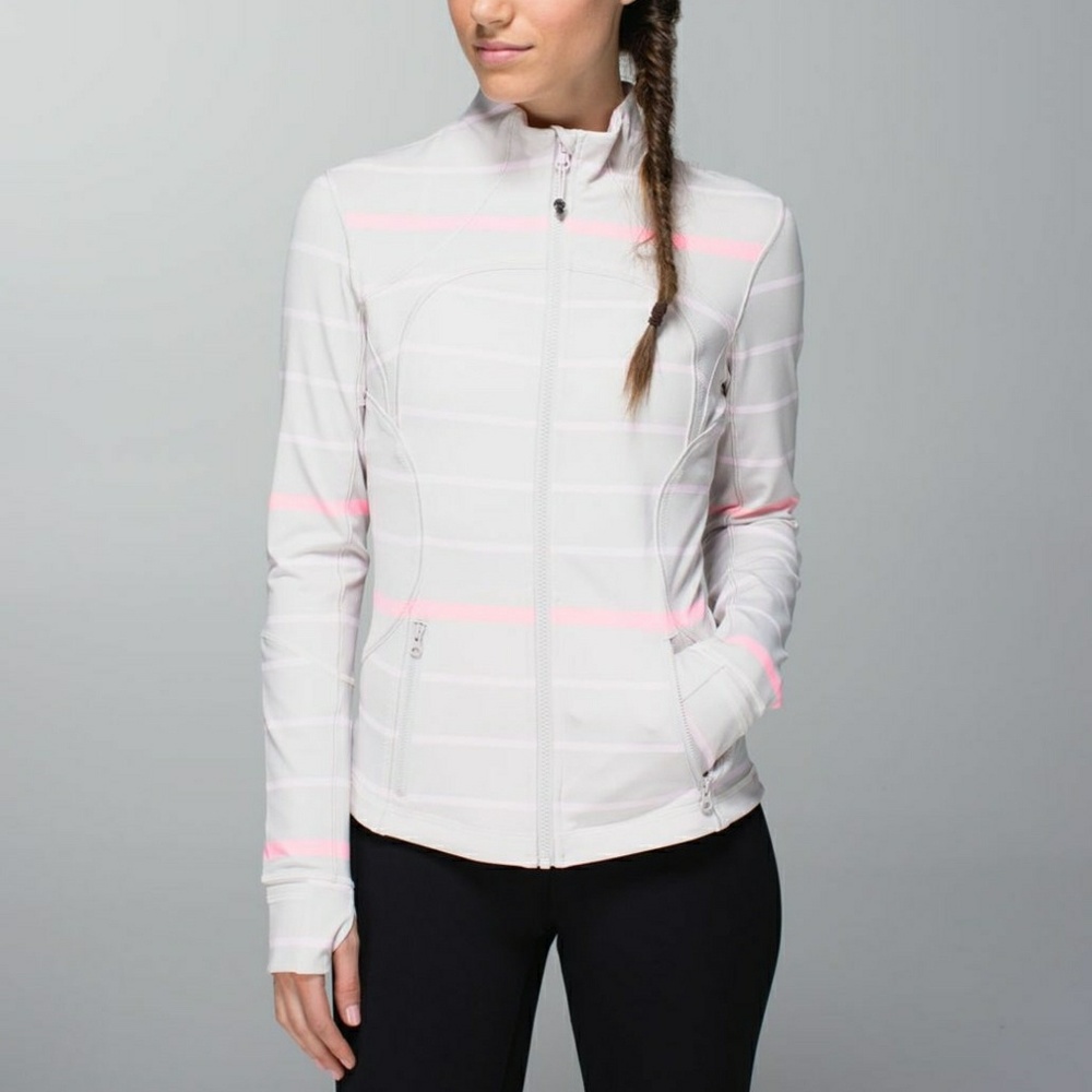 Lululemon Striped Forme Jacket Coral Striped